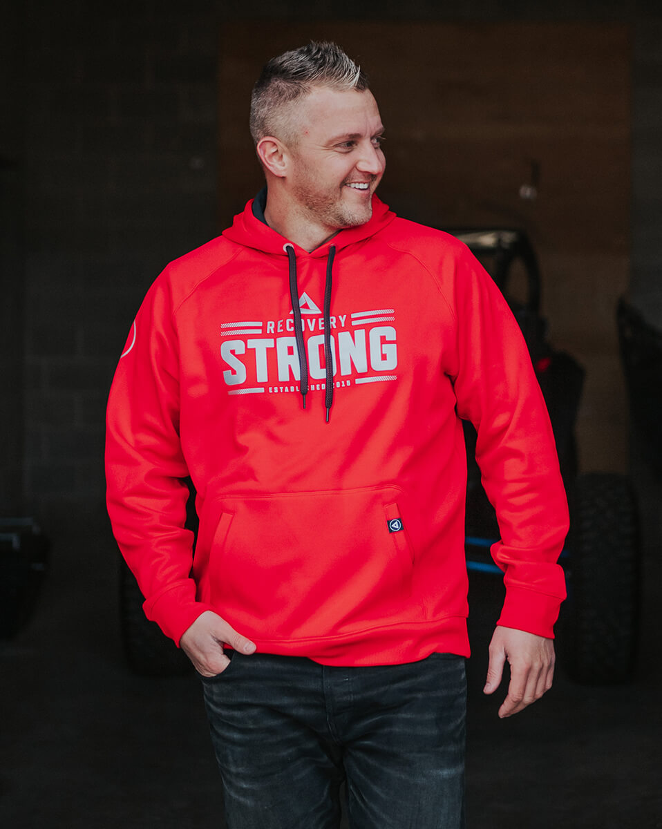 Bold Hoodie - Red & Silver