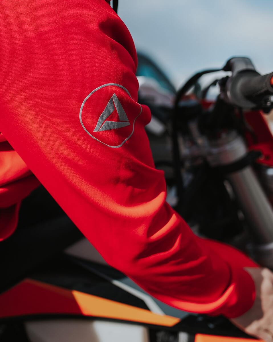Bold Hoodie - Red & Silver